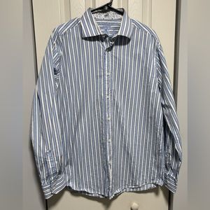 Bugatchi Men’s Cotton Button Down Dress Shirt Size XL